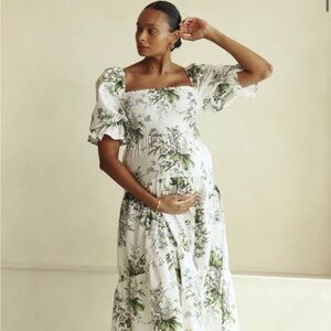 Floral Puff Sleeve Maxi Dress